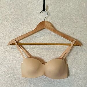 PINK Victoria's Secret Smooth Praline 32B Wear Everywhere Push Up Strapless Bra